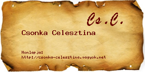 Csonka Celesztina névjegykártya